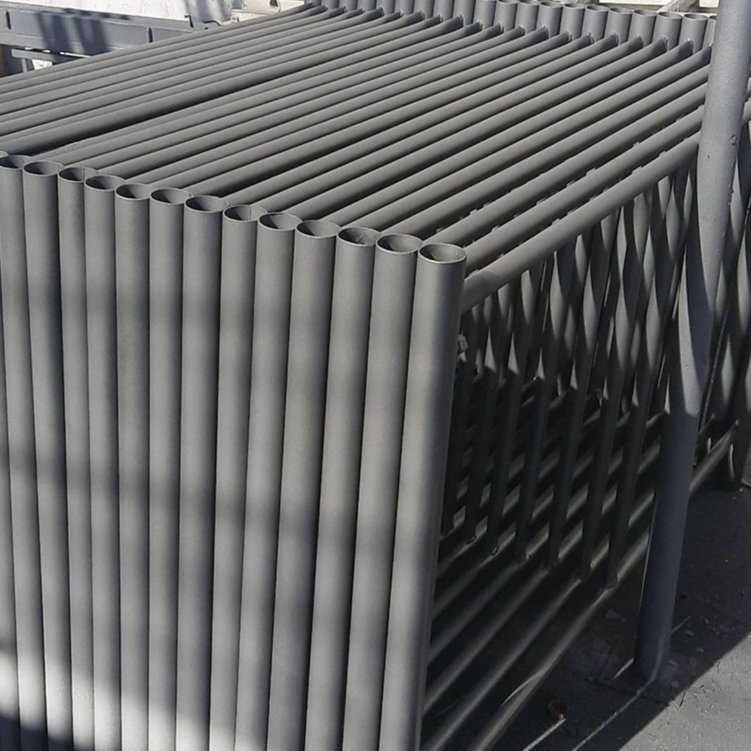 Baranda de andamios de obra tubular reforzada 2mm